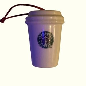 STARBUCKS 2004 White Holiday Drink Cup Ornament